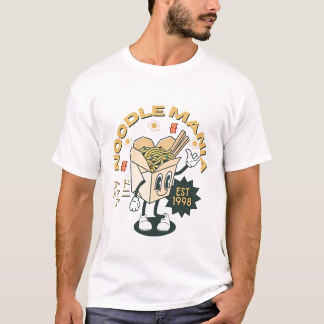 Camiseta Manía de fideos (Anverso)