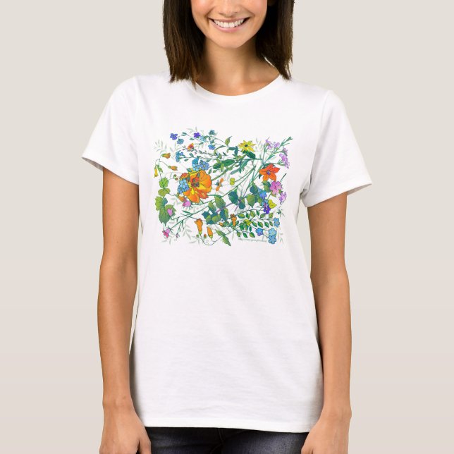 Camiseta 'Manía de las flores' II (Anverso)