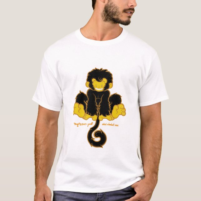 Camiseta maníaca del mono 4 del Mongo (Anverso)