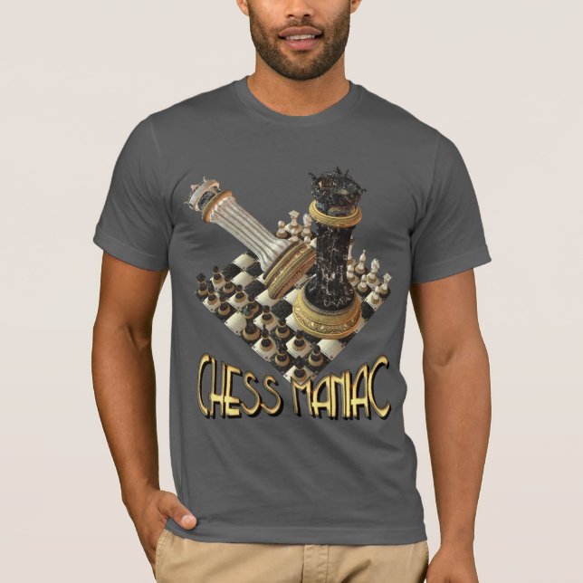 Camiseta Maniaco del ajedrez (Anverso)