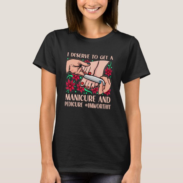Camiseta Manicura Pedicura Mujeres Pamperando Nail Wellness (Anverso)