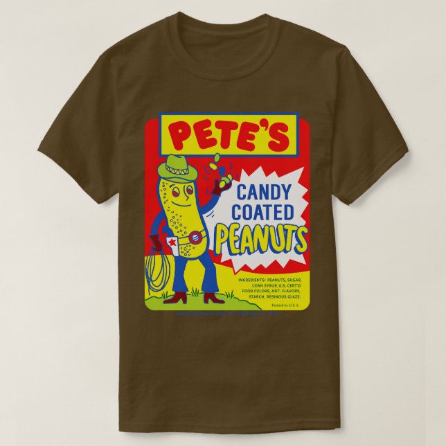 Camiseta Maníes recubiertos de vaina de petes (Diseño del anverso)