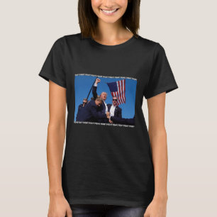 Camiseta Manifestación Disparando a Trump Disparando a Trum