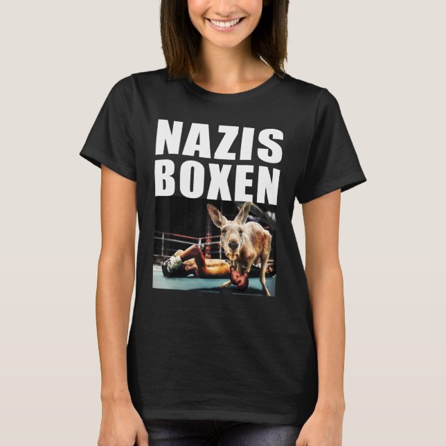 Camiseta Manifestación nazi de boxeo contra la derecha y la (Anverso)