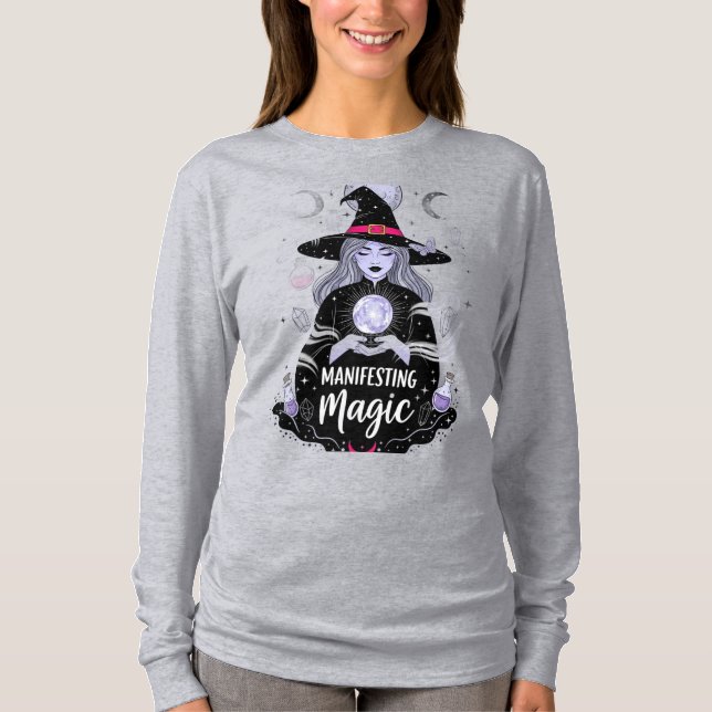 Camiseta Manifesting Magic Witch Halloween T-Shirt (Anverso)