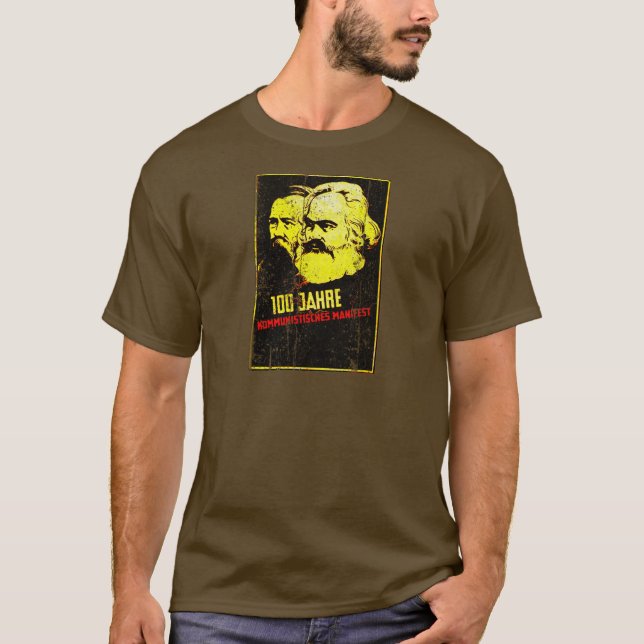 Camiseta Manifiesto comunista Karl Marx y Friedrich Engels (Anverso)