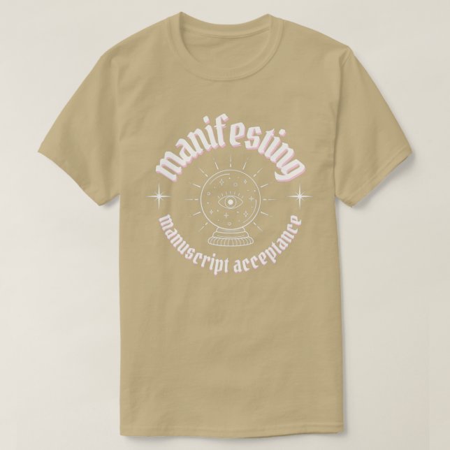 Camiseta manifiesto letras blancas de aceptación del manusc (Diseño del anverso)