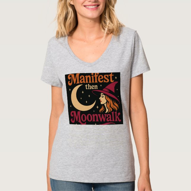 Camiseta "Manifiesto, paseo lunar, magia" (Anverso)
