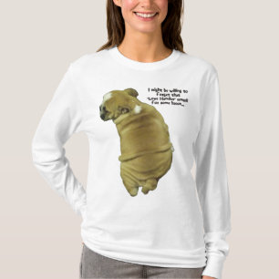 Camiseta Manijas y tocino del amor adolescente del bulldog