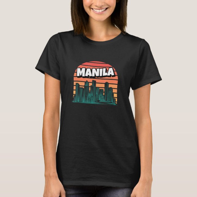 Camiseta Manila retro Filipinas vintage Filipino Travelin (Anverso)