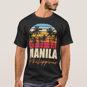 Camiseta Manila tropical de verano tropical retro filipina 