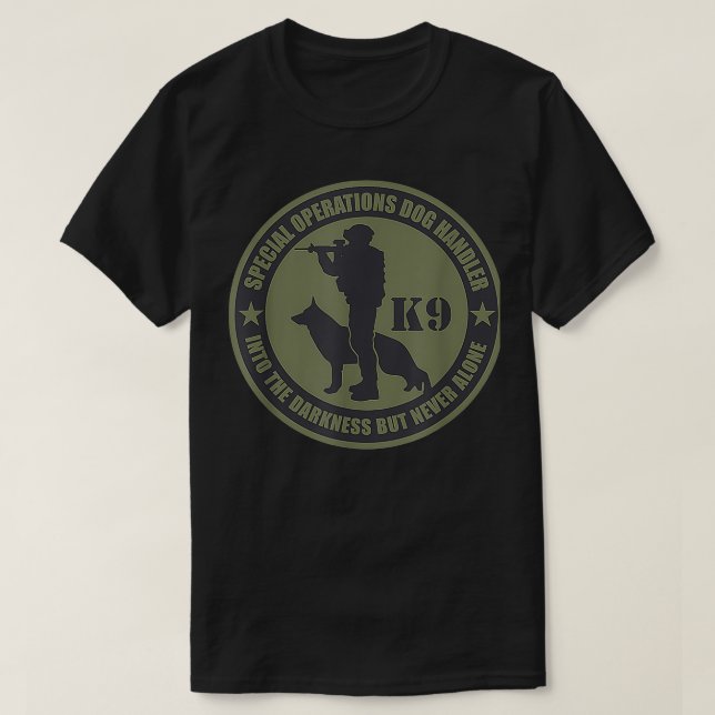 Camiseta Manipulador de perros de operaciones especiales K9 (Diseño del anverso)