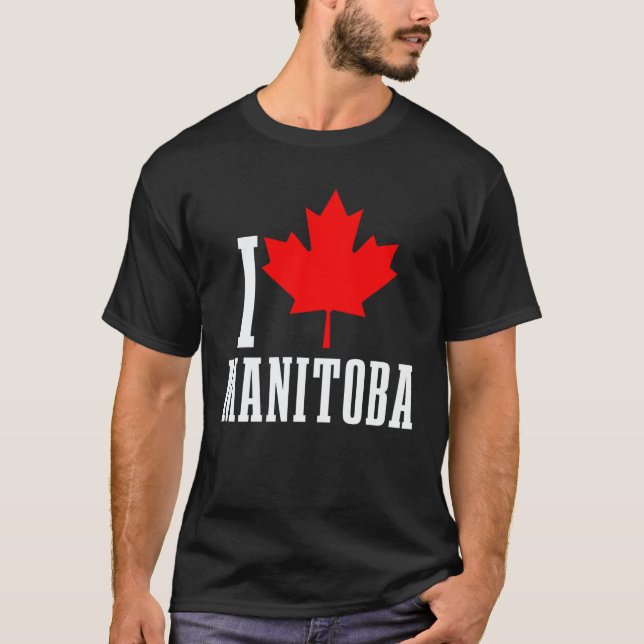 Camiseta Manitoba Canada Maple Leaf Canadian Flag Pride (Anverso)
