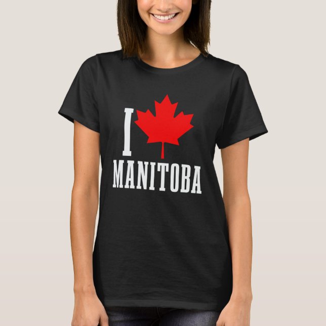 Camiseta Manitoba Canada Maple Leaf Canadian Flag Pride (Anverso)