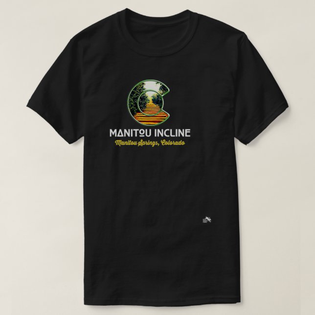 Camiseta Manitou Springs Incline Colorado State Flag C Logo (Diseño del anverso)