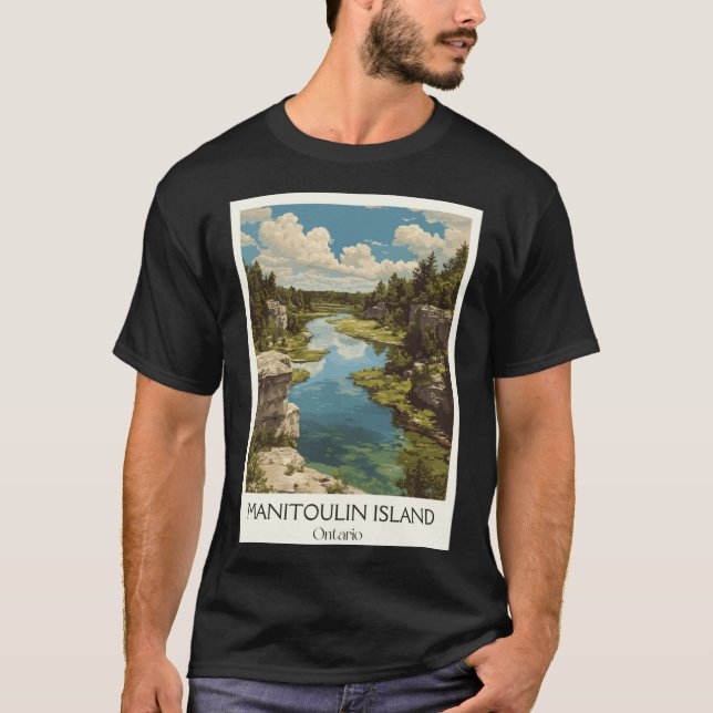 Camiseta Manitoulin Island Ontario Freshwater Island Scener (Anverso)