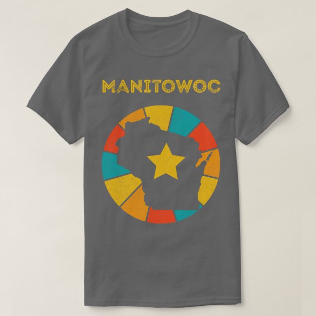 Camiseta Manitowoc Wisconsin Vintage Molestias de recuerdo  (Diseño del anverso)