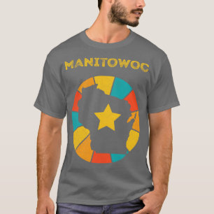 Camiseta Manitowoc Wisconsin Vintage Molestias de recuerdo