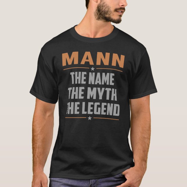 Camiseta MANN El Nombre Del Mito La Leyenda (Anverso)
