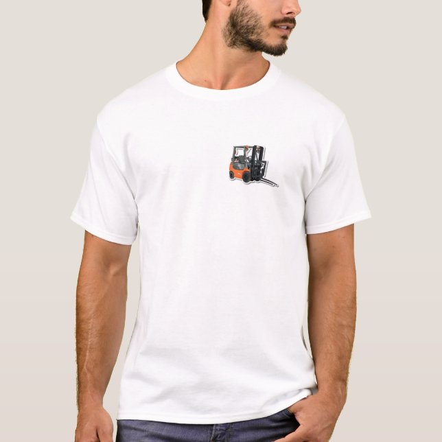 Camiseta Männer Basic T-Shirt mit Gabelstapler-Design (Anverso)