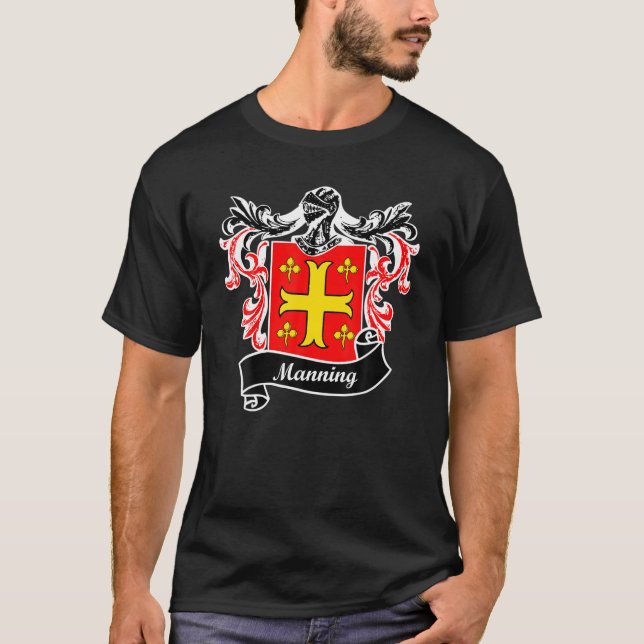 Camiseta Manning Coat of Arms apellidos apellido familia cr (Anverso)