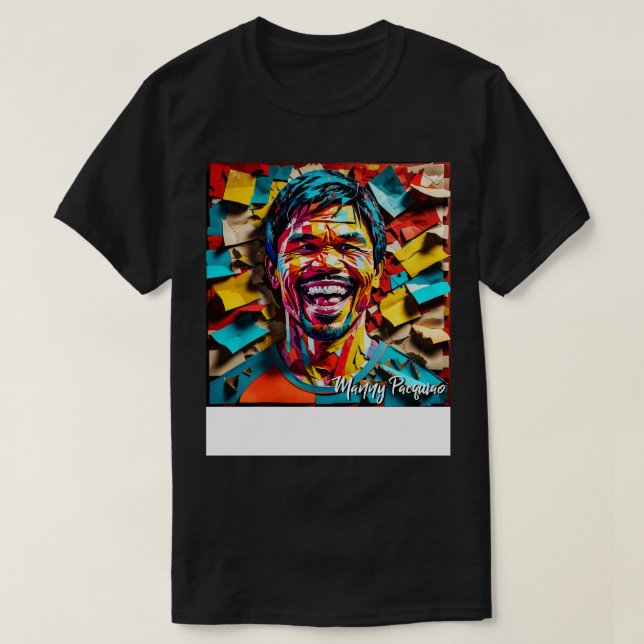 Camiseta Manny Pacquiao Paper Art TShirt (Diseño del anverso)