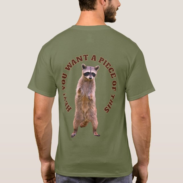 Camiseta Manny y el Mapache: Perro contra Mapache de Pie De (Reverso)