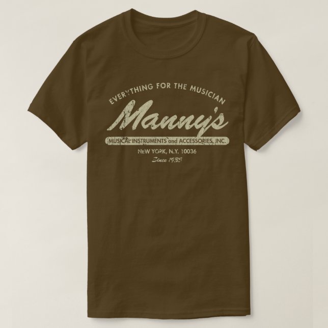 Camiseta Mannys Music 1935  (Diseño del anverso)