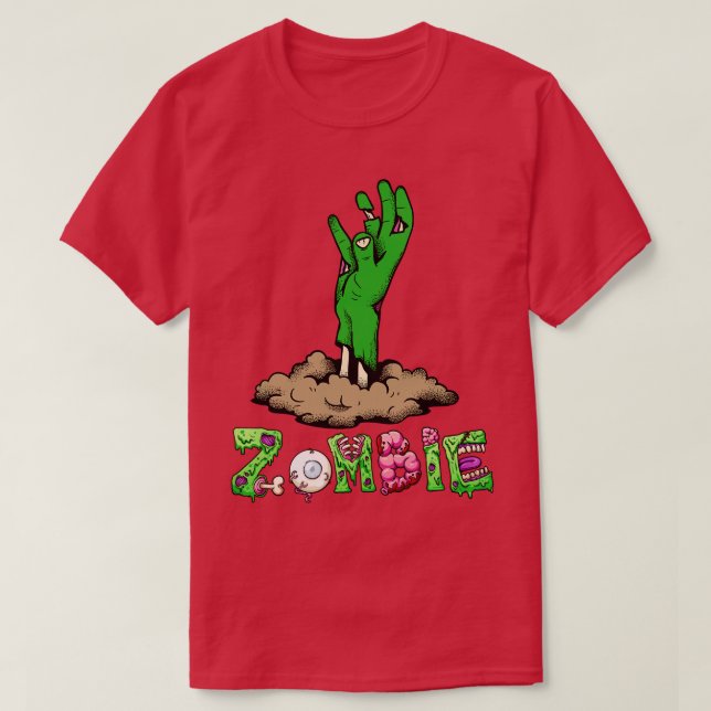 Camiseta Mano 3 de Zombie (Diseño del anverso)