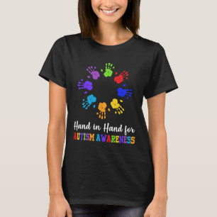 Camiseta Mano A Mano Para El Autismo Concienciación Día Apo