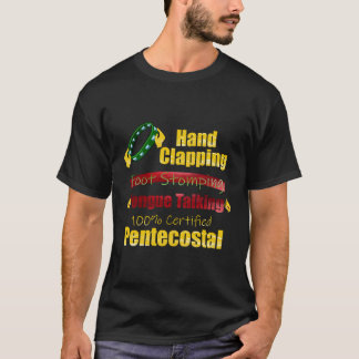 Camiseta Mano aplaudiendo a pie parando lengua hablando con