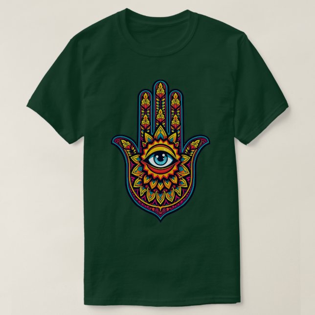 Camiseta Mano con un ojo cinco dedos (Diseño del anverso)