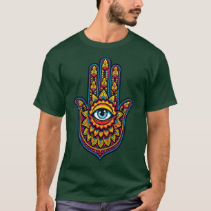 Camiseta Mano con un ojo cinco dedos