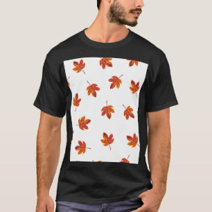 Camiseta Mano de acuarela de hojas de otoño dibujada