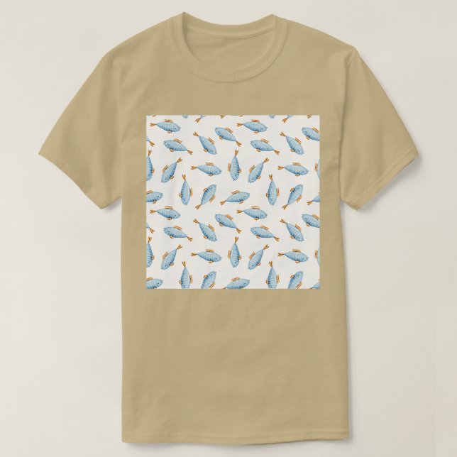 Camiseta Mano De Acuarela Pintada Espacio Cuto Ballena Y Na (Diseño del anverso)
