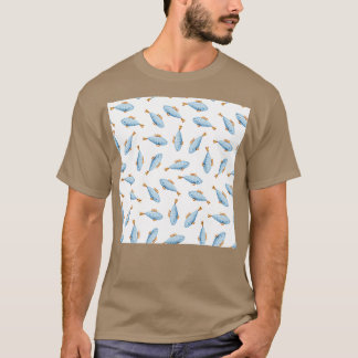 Camiseta Mano De Acuarela Pintada Espacio Cuto Ballena Y Na