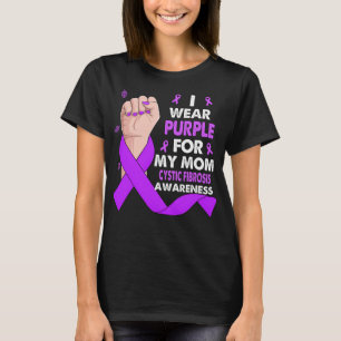 Camiseta Mano De Boxeo Que Llevo Púrpura Para Mi Mamá CÍSTI