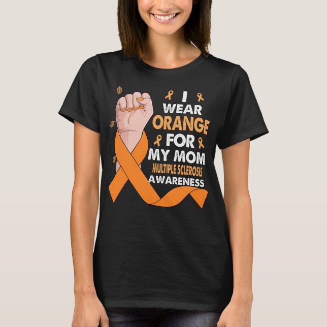 Camiseta Mano De Boxeo Que Uso Naranja Para Mi Mamá MÚLTIPL (Anverso)