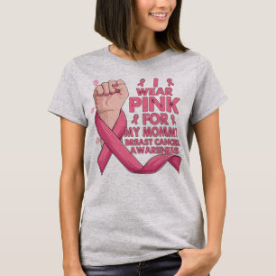 Camiseta Mano De Boxeo Que Uso Rosa Para El Cáncer De Mama