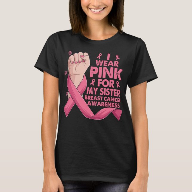Camiseta Mano De Boxeo Que Uso Rosa Para Mi Hermana Mama (Anverso)