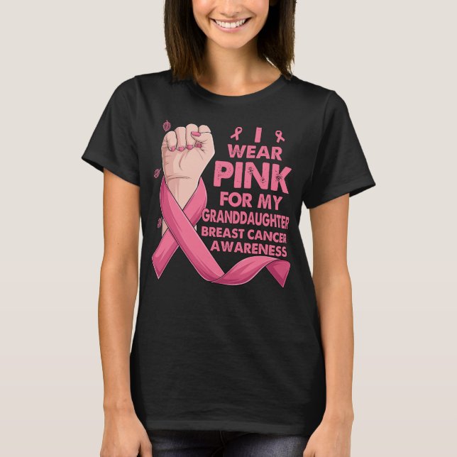 Camiseta Mano De Boxeo Que Uso Rosa Para Mi Nieta (Anverso)