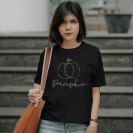 Camiseta Mano de calabaza dibujada