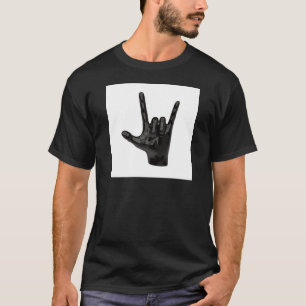 Camiseta mano de cuernos del diablo