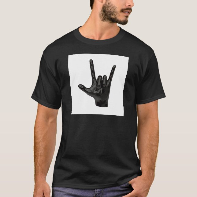 Camiseta mano de cuernos del diablo (Anverso)