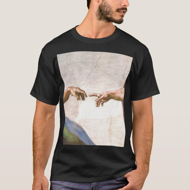 Camiseta Mano de Dios de Miguel Ángel (Anverso)