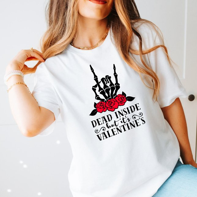Camiseta Mano de esqueleto contra San Valentín muerta dentr (Subido por el creador)