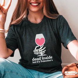 Camiseta Mano de esqueleto contra San Valentín muerta dentr