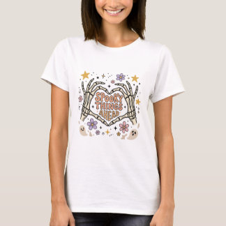 Camiseta Mano de esqueleto de Halloween boho