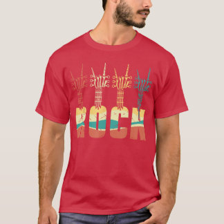Camiseta Mano de esqueleto Guitarra Halloween Punk Música R