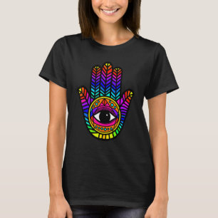 Camiseta Mano de Hamsa Buda Amu de Yoga Espiritual Meditaci
